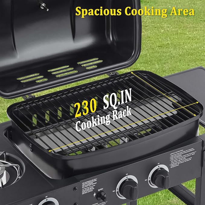 Unovivy 2-Burner Portable Propane Gas Grill - Image 5