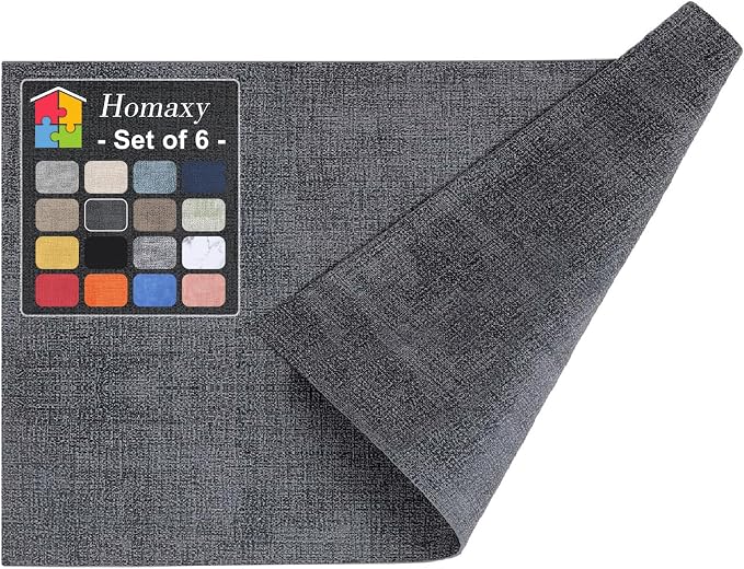 Homaxy Faux Leather Heat Resistant Placemats by Homaxy