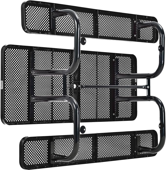 Global Industrial 72" Rectangular Perforated Metal Outdoor Picnic Table - Image 8