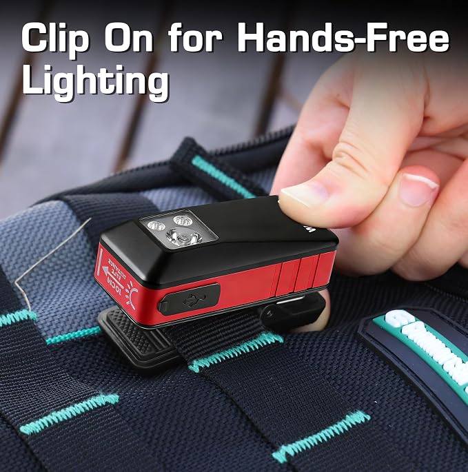 WORKPRO EDC Flashlight Clip-on Light, 500 Lumens Rechargeable Flashlight - Image 2