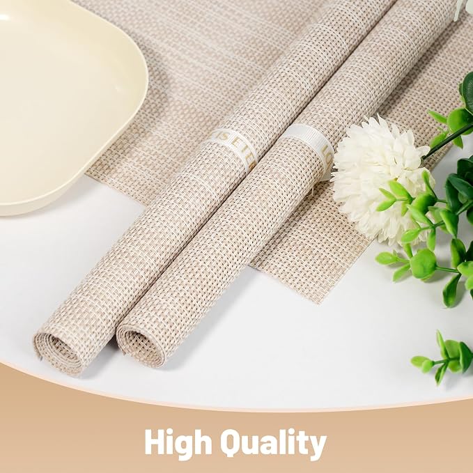 Placemats Set of 12，Non-Slip PVC Weave Table Mats Easy to Clean，Heat Resistant - Image 6