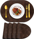 ADRIMER Placemats, Heat Resistant Oval Placemats Set of 4 Washable 12 x 17 Inch by Adrimersdreamistobeanindispensablecompanioninyourlife