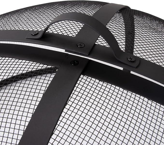SUNCREAT Heavy-Duty Fire Pit Screen, Steel Mesh Round Spark Screen - Image 5