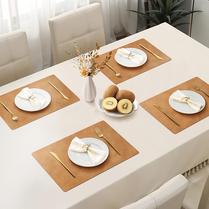 Roxifina Faux Leather Placemats Set of 8 - Image 2
