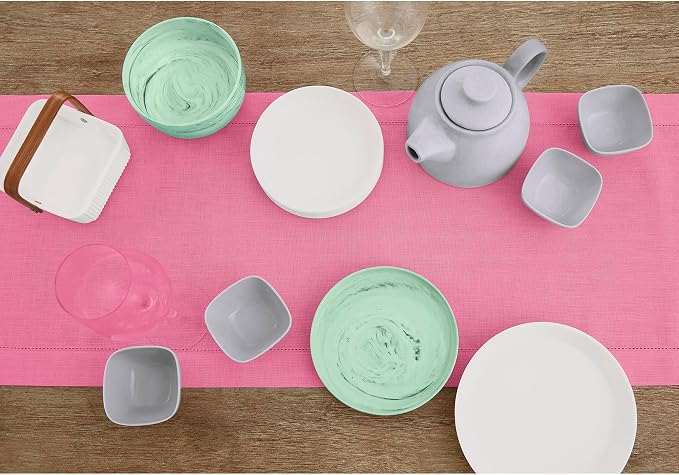 Solino Home Linen Flamingo Pink Table Runner 132 Inches Long - Image 3