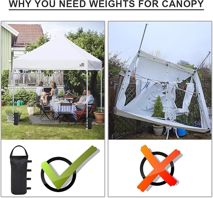 Eurmax USA Weight Capacity 112 LBS Extra Large Pop up Gazebos Weights Sand Bags - Image 5