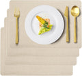 Vinyl Placemats Set of 4 Faux Leather 100% Waterproof Wipeable Washable Place by Uolr