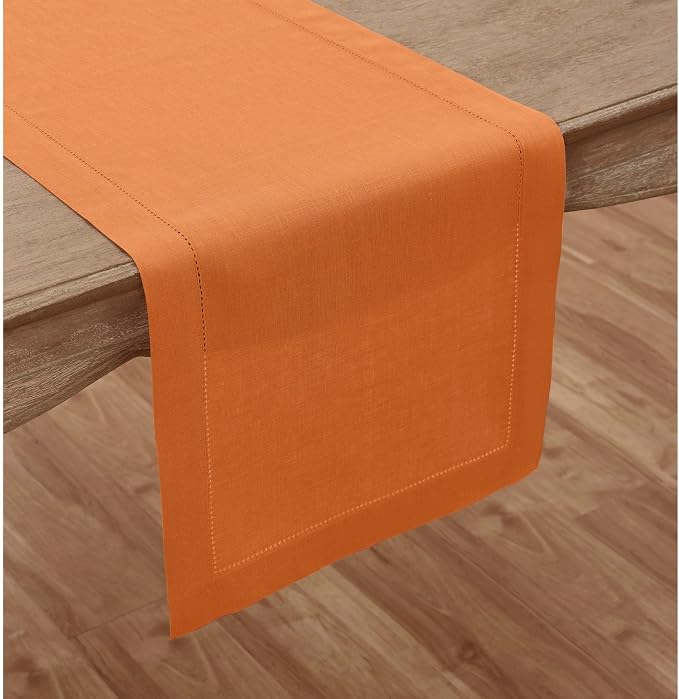 Solino Home Linen Pumpkin Table Runner 72 Inches Long - Image 2