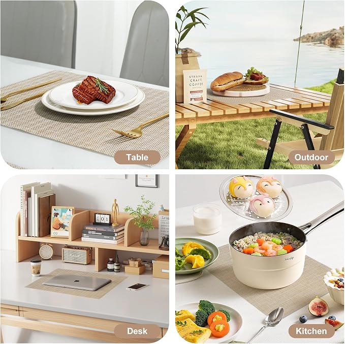 Placemats Set of 8，Non-Slip PVC Weave Table Mats Easy to Clean，Heat Resistant - Image 7