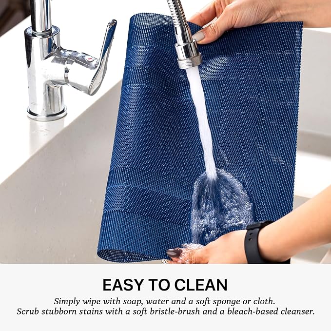 LEXMORE Placemats Set of 4 Vinyl/Plastic Woven Place Mats - Image 4