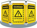 Safety Caution Barricade 3Panels Foldable Security Signs by LTCANOPY