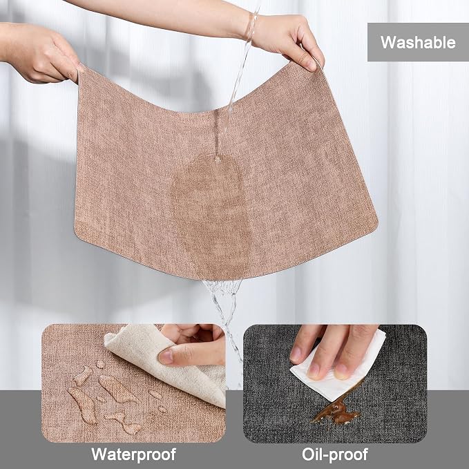 Myir JUN Placemats Dual Sided, Faux Leather Place Mats Set of 6 Indoor Placemats - Image 4