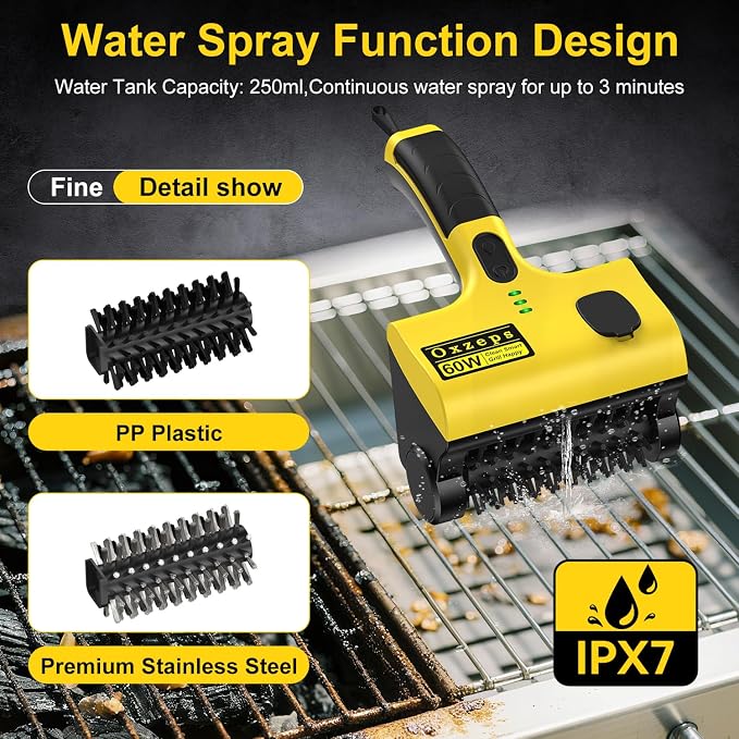 Oxzeps Outdoor Electric BBQ Brush, 2600mAh Battery Capacity 7.4V 2-Speed Power - Image 4