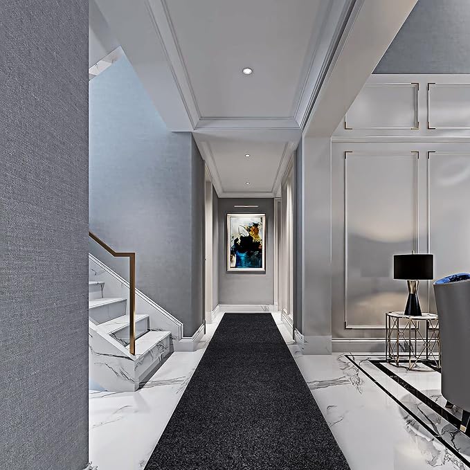 3' x 12' Runner Rugs with Rubber Backing, Indoor Outdoor Utility Carpet Runner - Image 9
