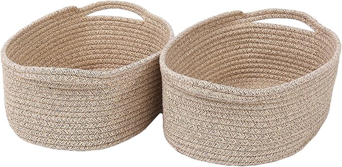 Woven Basket, Small Rope Storage Bin by JMvicyroam