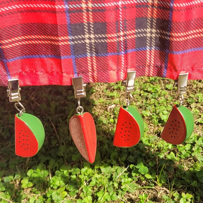 TwoFish Home Set of 4 Ｗatermelon Resin Tablecloth Weights Clips Handicraft - Image 7