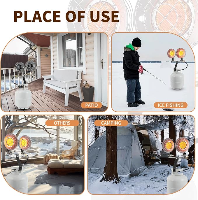 Propane Tank Heater Attachment, Propane Tank Top Heater, 000 BTU Portable - Image 4