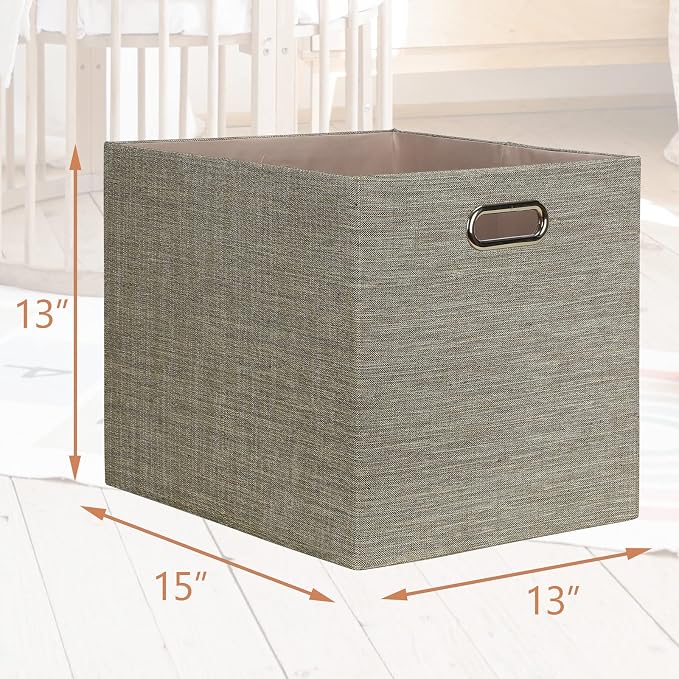 Posprica 13x15x13 Storage Cube Bins, Foldable Collapsible Storage Bins Boxes - Image 2