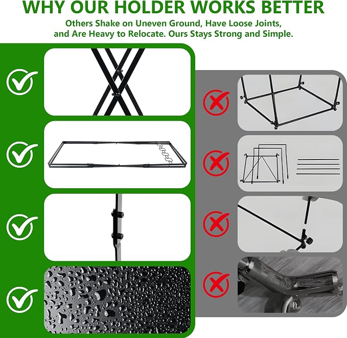 Leaf Bag Holder, Outdoor Foldable Trash Bag Holder Stand - Image 4