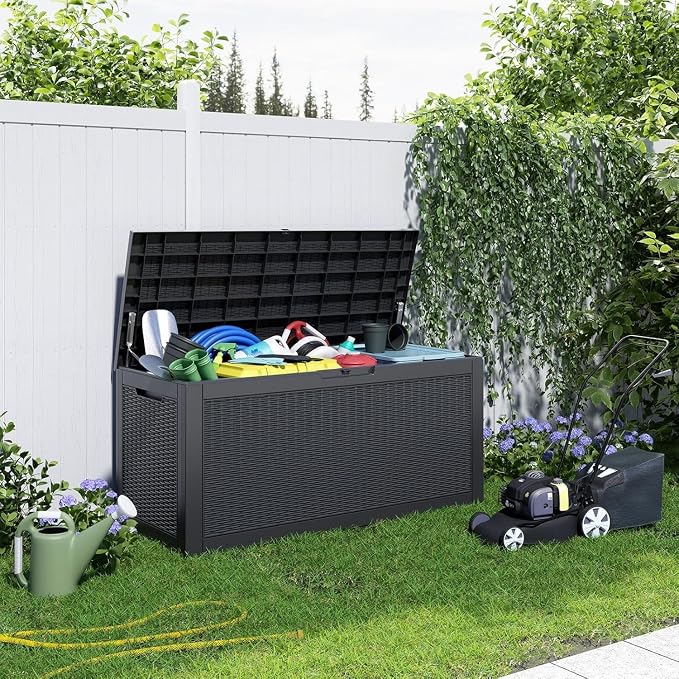 120 Gallon Deck Box, Resin Outdoor Storage Box - Image 7