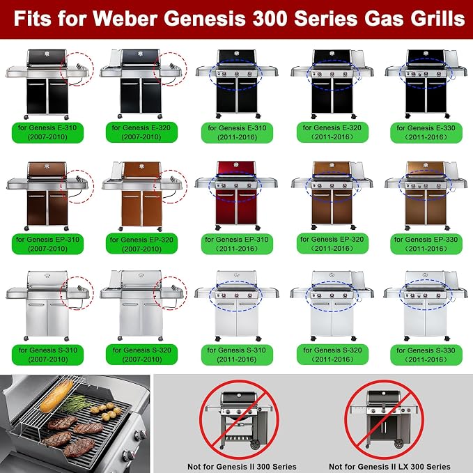 GasSaf 19.5" Grill Grates and Cooking Grate Lifter - Image 4