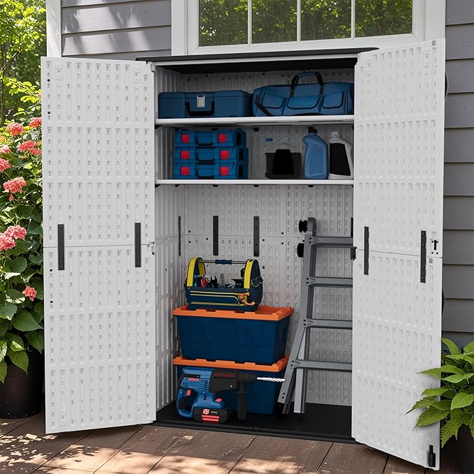 Greesum Outdoor Storage Cabinet, 50 Cu.Ft Deck Box Without Shelves, Waterproof - Image 2
