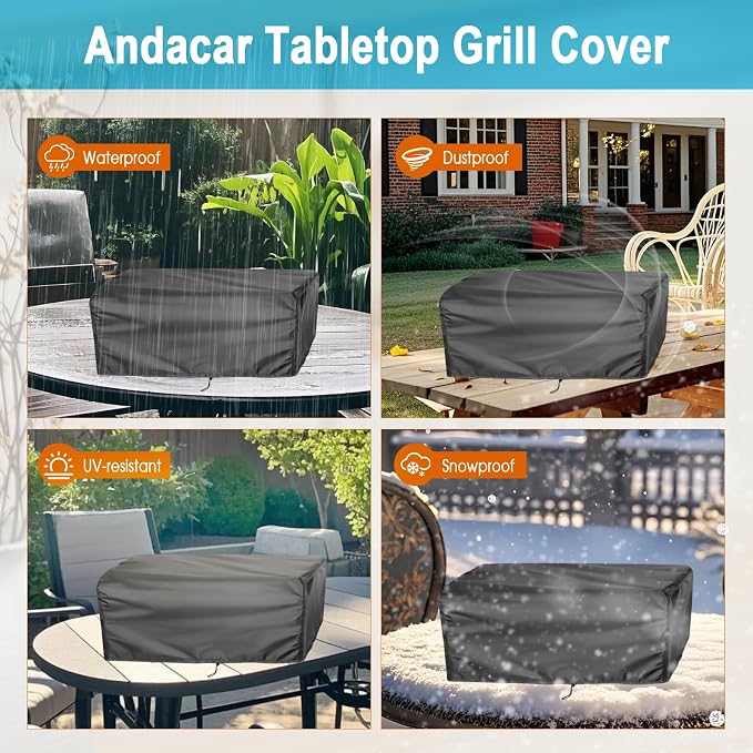 Grill Cover for Royal Gourmet GT2005 2-Burner Portable Propane Gas Grill - Image 5