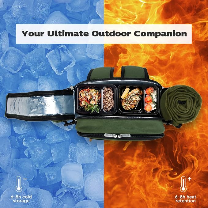 22L Insulated Picnic Basket Leak Proof Picnic Backpack - Image 2