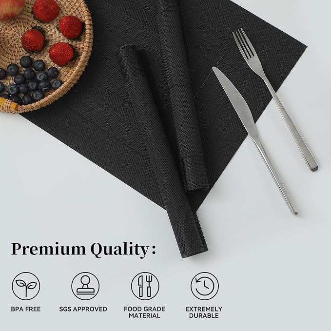 Leetaltree Black Frame Placemats Set of 6 - Image 2