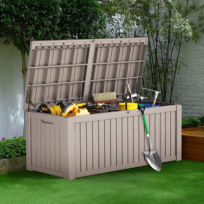 EasyUp 180 Gallon Deck Boxes Waterproof, Outdoor Large Storage Boxes - Image 6