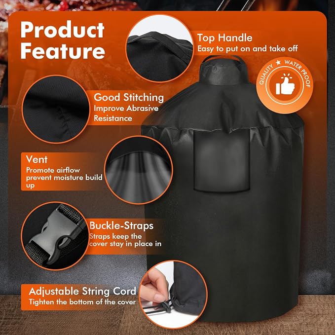 Grill Cover for Large Green Egg, Outdoor Cover - Image 4