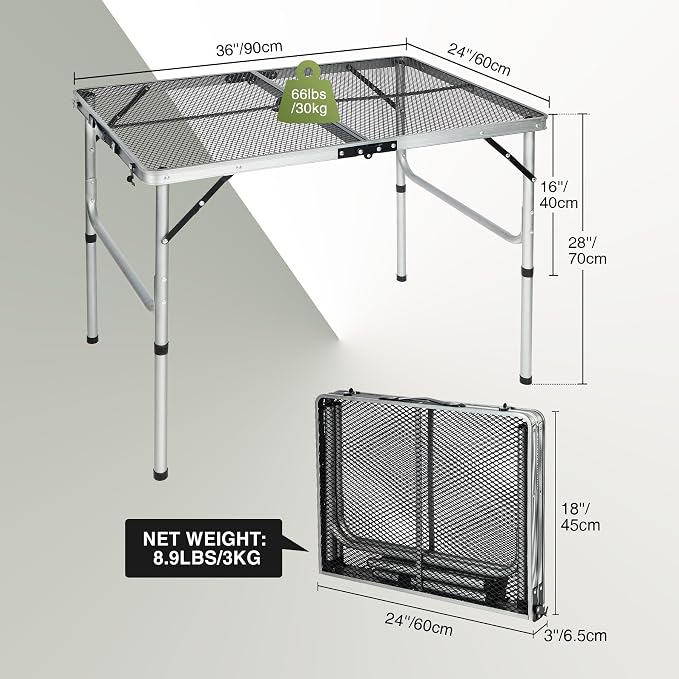 REDCAMP 36x24 Folding Grill Table - Image 3