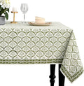 CPC Fern Regal Tablecloth 100% Cotton 72x160 Inch Indian Block Print Rectangle by COTTONPRINTCLUB