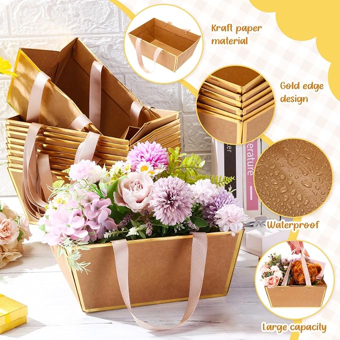 Pinkunn 48 Pcs Basket for Gifts Empty DIY Bulk Party Gift Basket Kit - Image 3