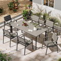 Patio Table and Chairs Set, 7 Piece Outdoor Dining Set by Oasbira