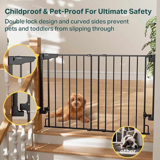 Cumbor 2 Pack 29.2-43" No Bottom Bar Baby Gate - Image 7