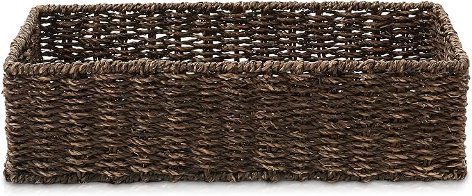 Casafield Set of 2 Bathroom Storage Baskets, Espresso - Image 4