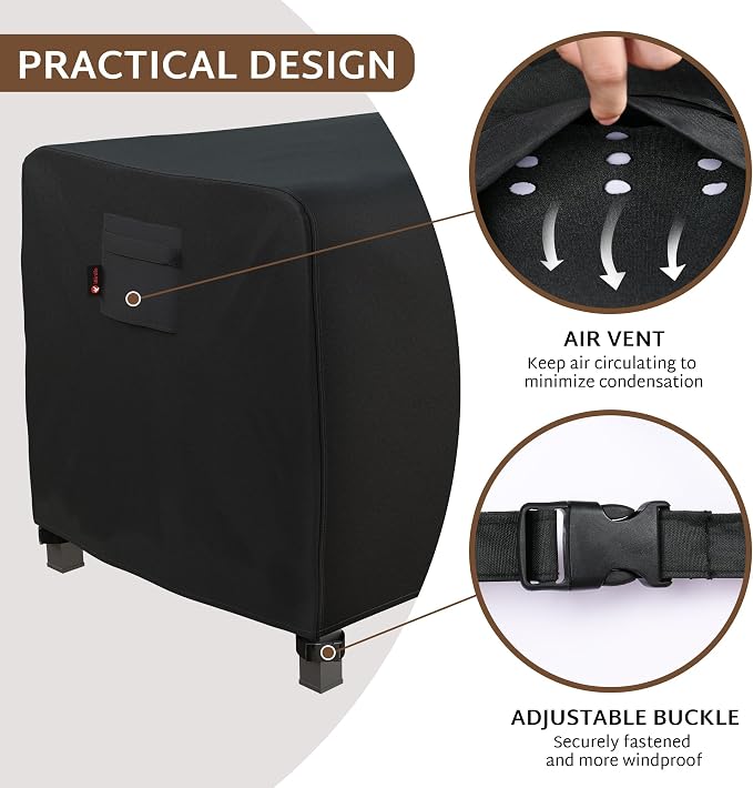 iBirdie Rectangular Gas Fire Pit Table Cover 42 x 24 inch Outdoor Waterproof - Image 3