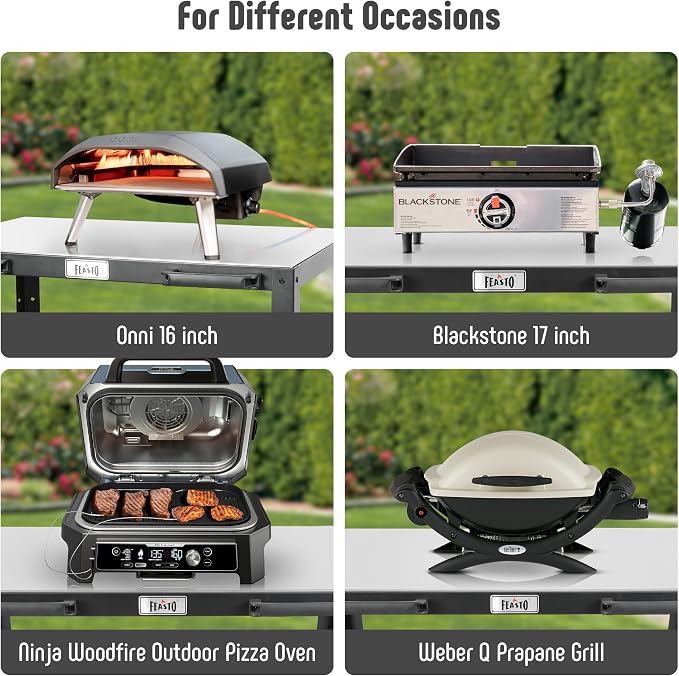 36''x 24'' Large Movable Pizza Oven Table - Image 8