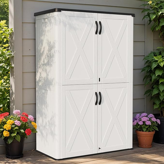 Greesum Outdoor Storage Cabinet, 50 Cu.Ft Deck Box Without Shelves, Waterproof by BuynowfromGreesum