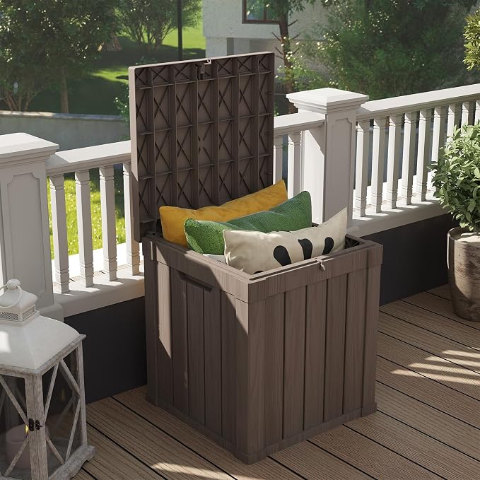 50 Gallon Deck Box Plus, Outdoor Storage Box Lockable, Waterproof - Image 4