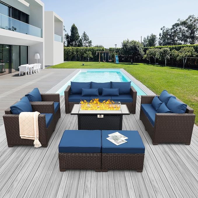 7 PCS Patio Furniture Set Outdoor Patio Furniture by RattanStar