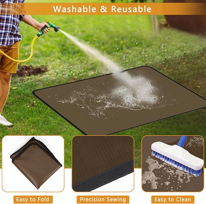 Anze Under Grill Mat for Outdoor Grill, 36x48 Inch Anti-Slip BBQ Floor Mats - Image 6