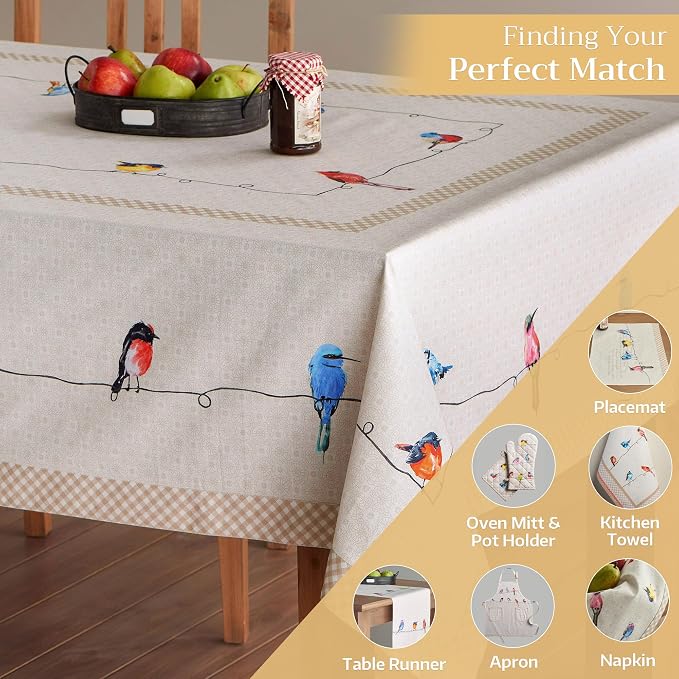 Maison d'Hermine Table Cloth Rectangle Table 100% Cotton 60 x 108 Inches - Image 5
