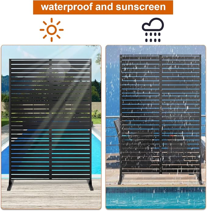 72" H×47" W Metal Privacy Screen, Outdoor Indoor Privacy Screens - Image 4