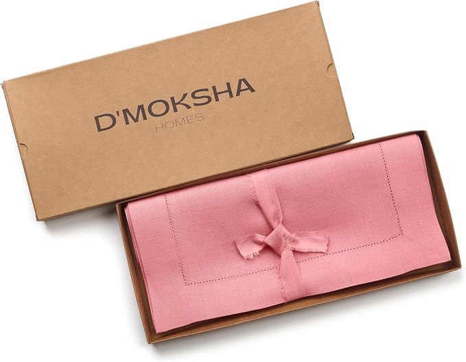 D'Moksha Homes Linen Dusty Pink Table Runner 84 Inches Long - Image 4
