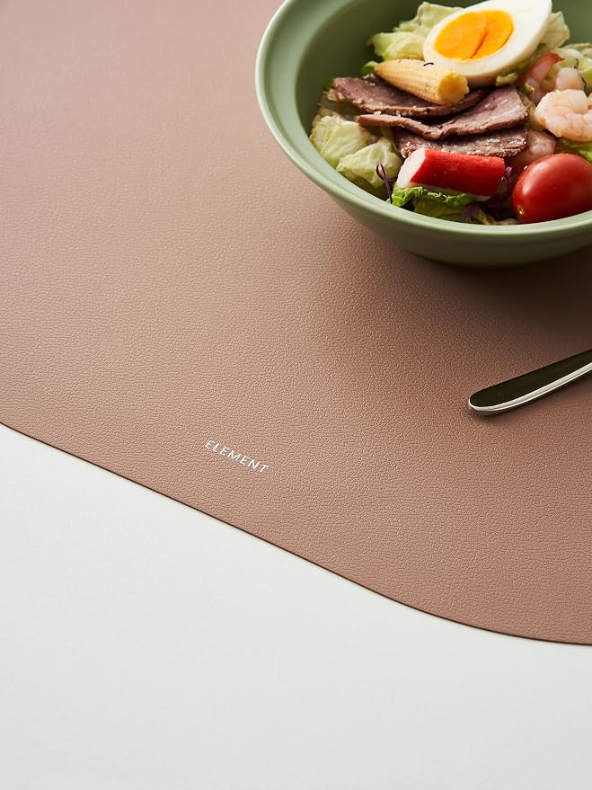 Clay Pink Oval Silicone Placemats Set of 6 – Heat Resistant, Waterproof - Image 5