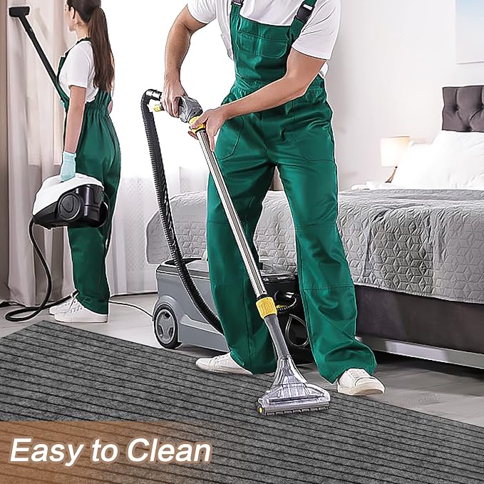 2' x 50' Runner Rugs with Rubber Backing, Indoor Outdoor Utility Carpet Runner - Image 5