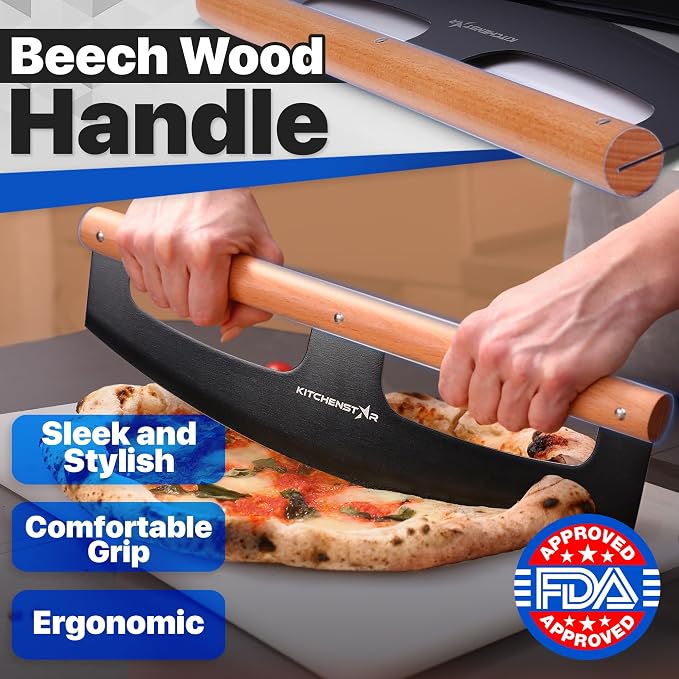 KitchenStar 14-Inch Pizza Cutter Rocker Blade - Image 4