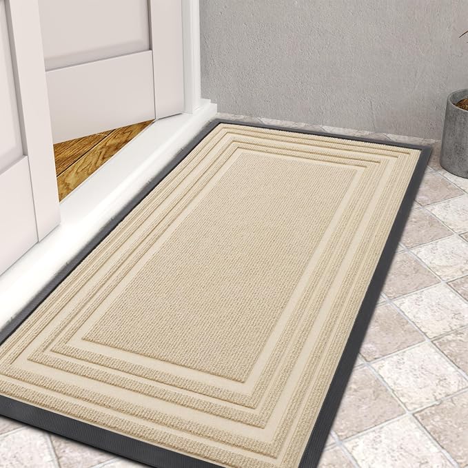 Buganda Front Door Mat Indoor Outdoor Entrance, Non-Slip Natural Rubber Doormats - Image 8